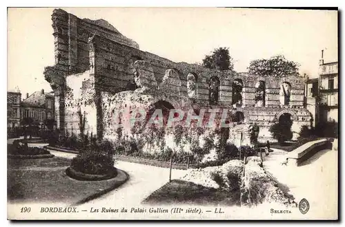 Cartes postales Bordeaux Les Ruines du Palais Gallien III siecle