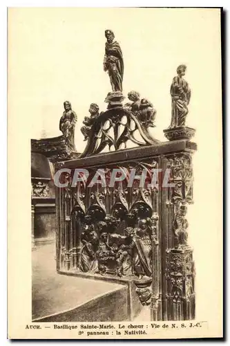 Cartes postales Auch Basilique Sainte Marie Le Choeur Vie de NSJC  3 panneau la Nativite