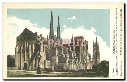 Ansichtskarte AK Bordeaux Gironde Cathedrale Saint Andre Ensmble sud Quest et tour Pey Berland