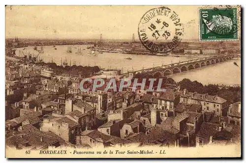 Ansichtskarte AK Bordeaux Panorama vu de la Tour Saint Michel