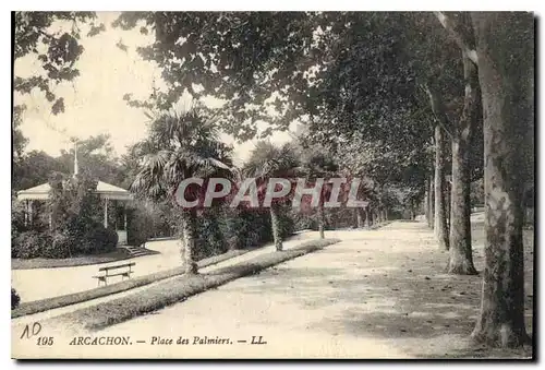 Ansichtskarte AK Arcachon Place des Palmers