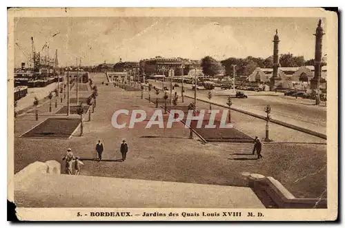 Ansichtskarte AK Bordeaux Jardins des Quais Louis XVIII MD