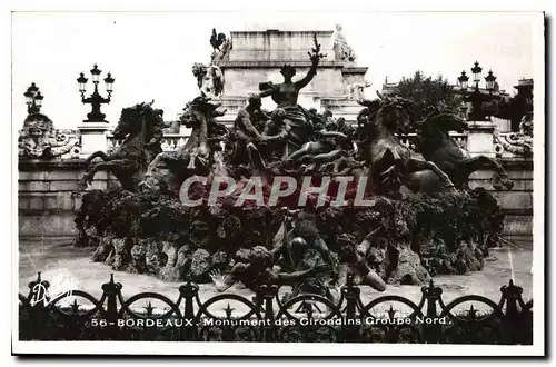 Cartes postales Bordeaux Monument des Girondins Groupe Nord