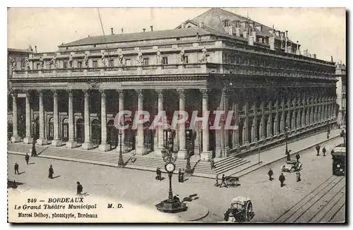 Cartes postales Bordeaux Le Grand Theatre Municipal