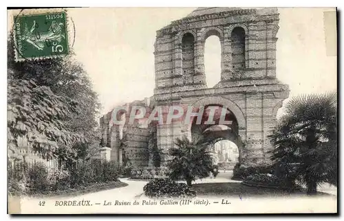 Cartes postales Bordeaux Les Ruines du Palais Gallien III siecle