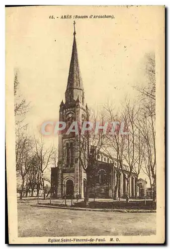 Cartes postales Eglise Saint Vincent de Paul Ares