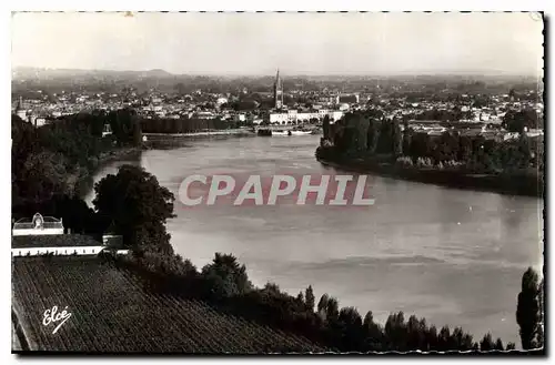 Ansichtskarte AK Libourne Gironde La Dordogne et la ville vues depuis le Tertre de Fronsac