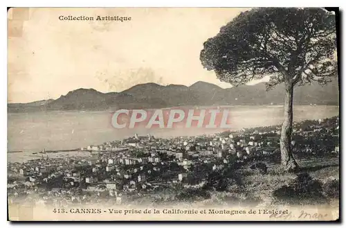 Cartes postales Cannes Vue prise de la Californie et Montagnes de l'Esterel