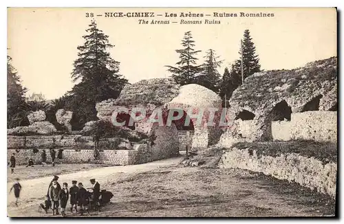 Cartes postales Nice Cimiez Les Arenes Ruines Romanes Enfants