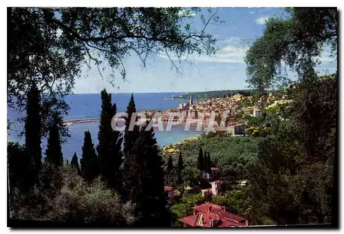 Ansichtskarte AK 89 Les Sites Merveillux de la Cote d'Azur Menton AM vue generale prise a travers les oliviers