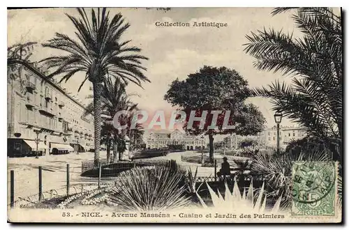 Cartes postales Nice Avenue Massena Casino et Jardin des Palmiers