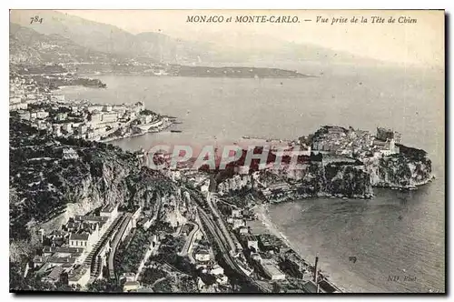Cartes postales Monaco et Monte Carlo Vue prise de la Tete de chien