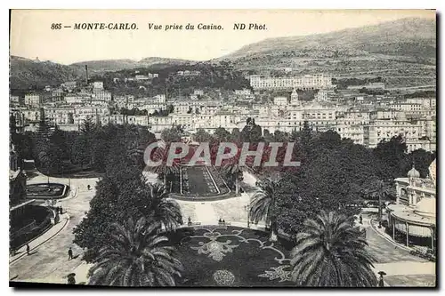 Cartes postales Monte Carlo Vue prise du Casino
