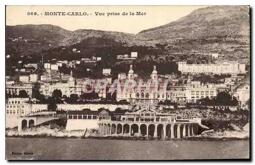 Cartes postales Monte Carlo Vue prise de la Mer