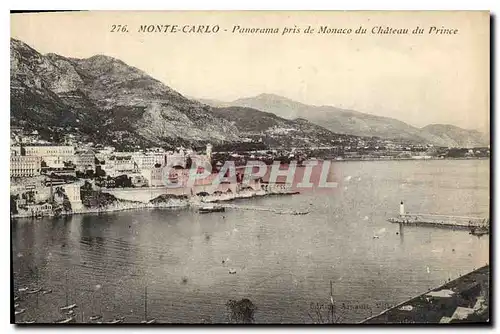 Cartes postales Monte Carlo Panorama pris de Monaco du Chateau du Prince