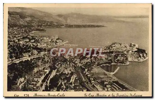 Cartes postales Monaco Monte Carlo Le Cap Marlin et la Frontiere Italienne