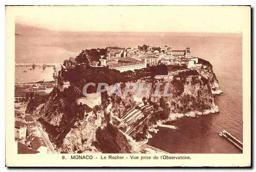 Cartes postales Monaco Le Rocher Vue prise de l'Observatiore