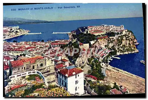 Cartes postales Monaco et Monte Carlo Vue generale