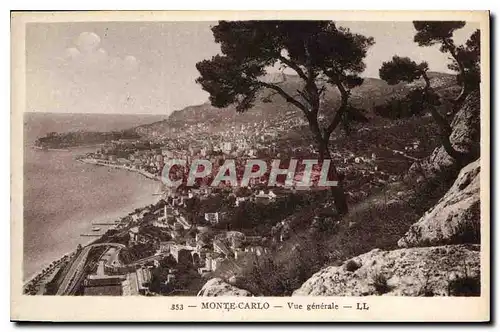 Cartes postales Monte Carlo Vue generale