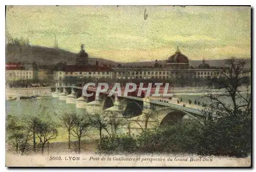 Ansichtskarte AK Lyon Pont de la Guillotiere et perspective de Grand Hotel