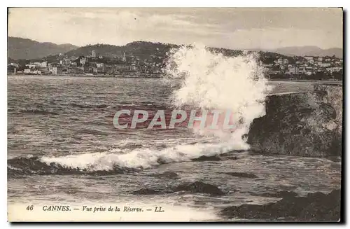 Cartes postales Cannes Vue prise de la Reserve