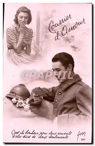 Cartes postales Courrier d'Amour Femme
