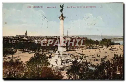 Cartes postales Bordeaux Monument des Girondins et les Quinconces