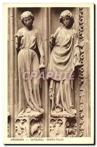 Cartes postales Strasbourg Cathedrale Vierges Folles