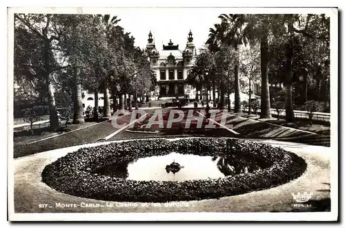 Cartes postales Monte Carlo Le Casino et les Jardins