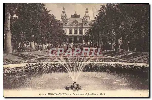 Cartes postales Monte Carlo Le Casino et les Jardins