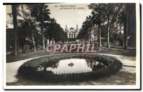 Cartes postales Monte Carlo Le Casino et les Jardins