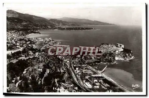 Cartes postales Vue generale de la Principaute de Monaco de Cap Martin et de la cite italienne