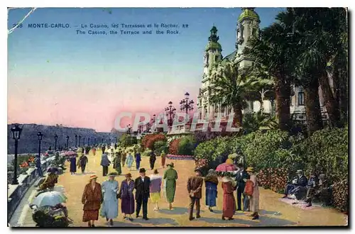 Cartes postales Monte Carlo Le Casino les Terrasses et le Rocher