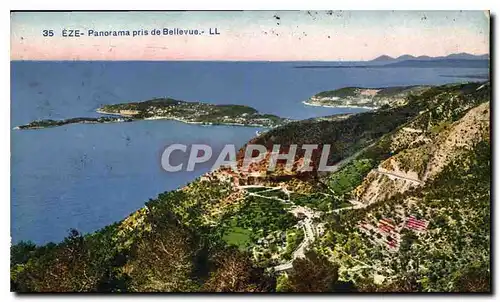 Cartes postales Eze Panorama Pris de Belevue