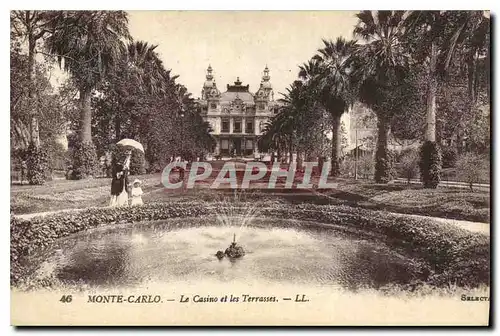 Cartes postales Monte Carlo Le Casino et les Terrasses