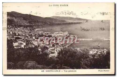 Cartes postales Monte Carlo Vue Generale