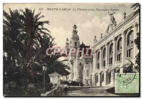 Cartes postales Monte Carlo Le Theathre et les Nouveaux Salons