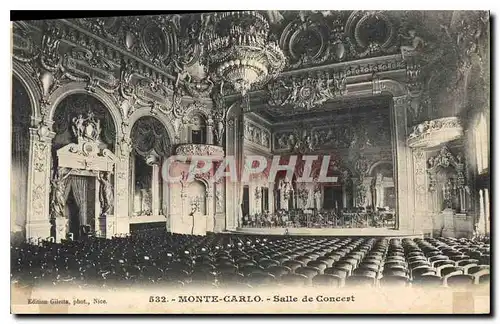 Cartes postales Monte Carlo Salle de Concert