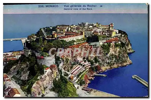 Cartes postales Monaco Vue Generale du Rocher