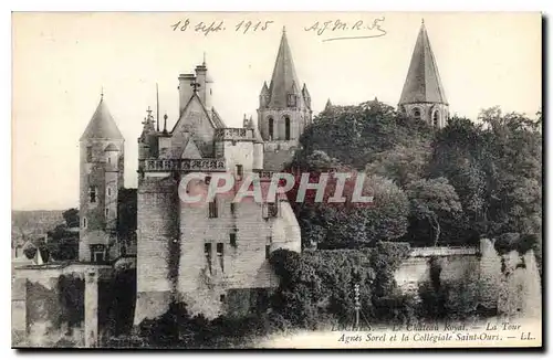 Cartes postales Loches Le Chateau Royal La Tour Agnes Sorel et la Collegiate Saint Ours