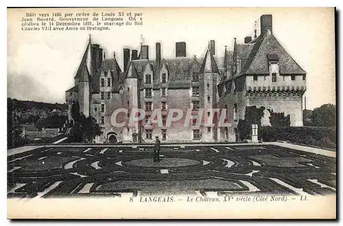 Cartes postales Langeais Le Chateau AV seicle Cote Nord