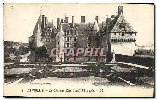 Cartes postales Langeais Le Chateau Cote Ouest XV seicle