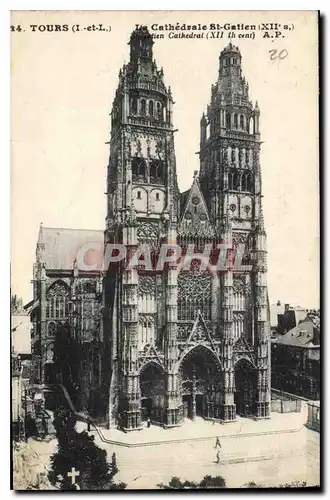 Ansichtskarte AK Tours Le Cathedrale St Gatien XII