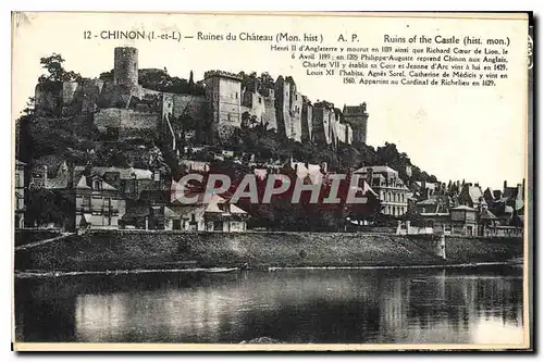 Cartes postales Chinon Ruines du Chateau