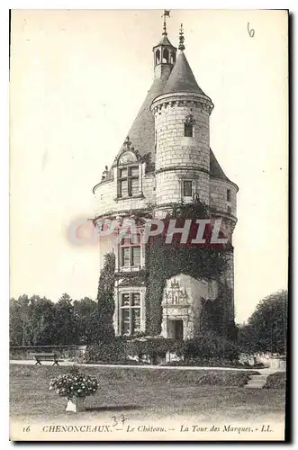 Cartes postales Chenonceaux Le Chateau La Tour des Marques