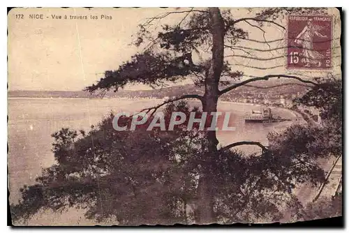 Cartes postales Nice Vue a travers les Pins