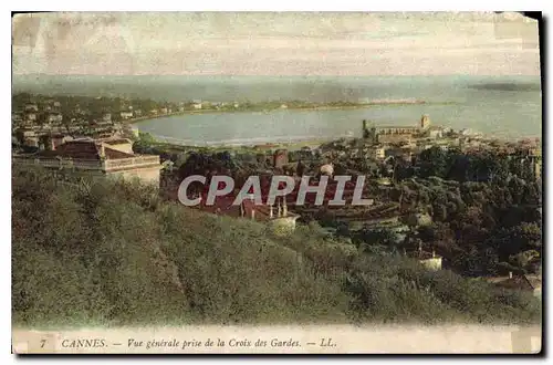 Cartes postales Cannes vue generale prise de la Croix des Gardes