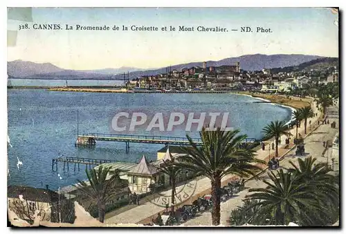 Cartes postales Cannes La Promenade de la Croisette et le Mont Chevalier