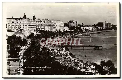 Cartes postales Cannes La Plage et les Hotels