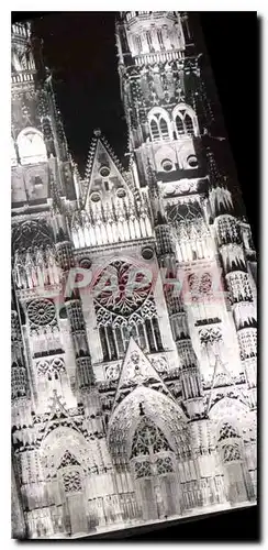 Cartes postales Tours La Cathedrale St Gatien Illuminee